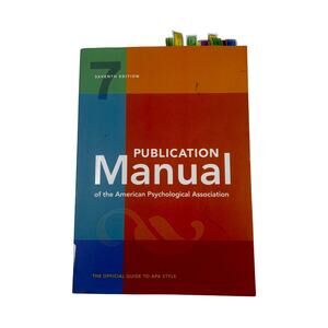 Publication Manual of the American Psychological Association 7th Edition APA